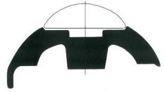 Base per profili PVC bianco 70 mm 