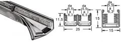 Canalina inox semplice 15 x 16 mm 