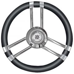 Volante C inox/nero 350 mm 