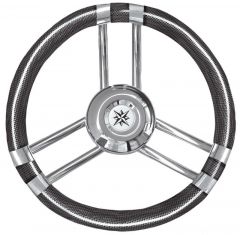 Volante C inox/carbonio 350 mm 
