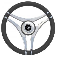 Volante IMPACT grigio Ø 350 mm con razze acciaio