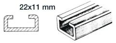 Rotaia per scorrevoli 1 m 22x11mm 