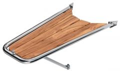 Delfiniera inox/teak semplice Ø tubo mm 32 