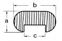 Profilo teak ovale12,5x25x10,5 