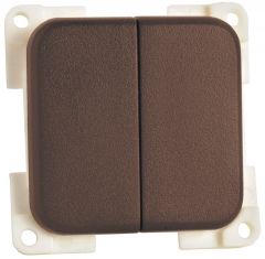 Interruttore ON-OFF marrone doppio 