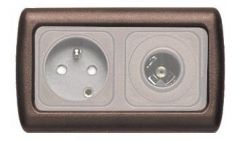 Cornice doppia marrone 