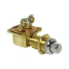 Pulsante stagno ottone cromato 15 x 25 mm 
