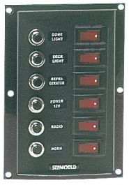 Pannello Interruttori OSCULATI - 6 Interruttori Verticali, 12V 10A, Con Fusibili In Vetro, Per Barche E Camper - Foto 14