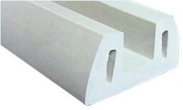 Profilo PVC grigio 72 x 30 mm  (barra 2 m)