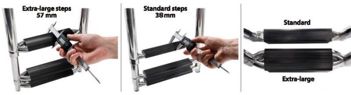 Scaletta Telescopica Osculati 4 Gradini - In Acciaio Inox, Gradini Larghi, Ideale Per Barche E Esterni - Foto 7