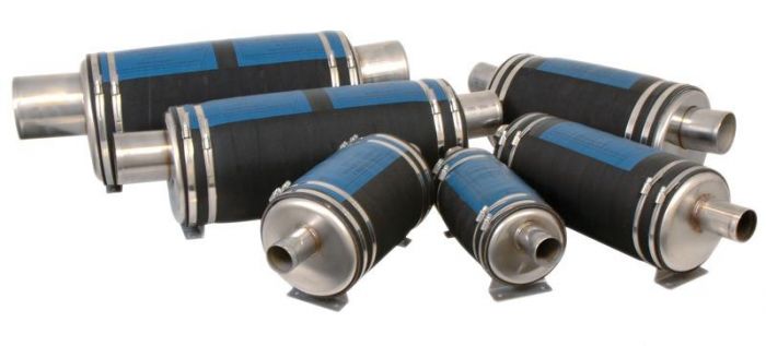 silenziatore di scarico silenziatore 20mm/0,8 pollici parti modificate per moto a 2 tempi Blu EBTOOLS Silenziatore di scarico in acciaio inossidabile 