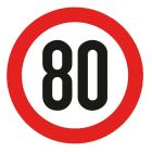 Segnale velocità omologato adesivo 80 Km/h