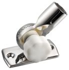 Basetta inox regolabile con pomello bianco