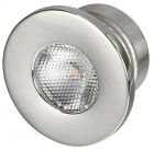 Plafoniera LED inox tonda luce bianca 110 Lumen