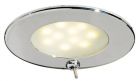 Plafoniera Adria LED inox con interruttore