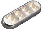Plafoniera Bimini inox compatta a 8 LED fondo piatto, senza interruttore