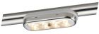 Plafoniera Bimini inox compatta a 8 LED fondo curvo, con interruttore