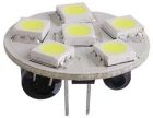 Lampadina 6 LED G4 Ø 24 mm attacco posteriore 
