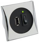 Presa USB cromata 5 V 
