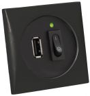 Presa USB nera 5 V 