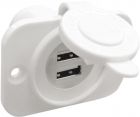 Presa incasso doppia USB bianca