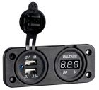 Voltmetro digitale e presa USB doppia