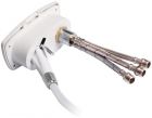 Box doccia New Edge bianco con miscelatore tubo inox 4 m