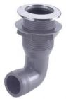 Scarico testa inox 90° 1" x 29-32 mm