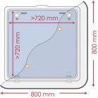 Zanzariera 800 x 800 mm 