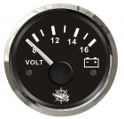 Voltmetro 8/16 V nero/lucida