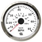 Spidometro Pitot 0-35 MPH bianco/lucida