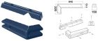 Protezione per pontile 640 con 220 mm blu