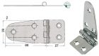 Cerniera inox 95x39 mm nodo sporgente