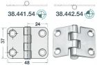 Cerniera inox 48x37 mm rovesciata