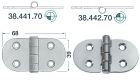Cerniera inox 68x39 mm nodo sporgente