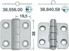 Cerniera inox 38x39 mm modello mezzo incasso