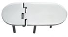 Cerniera inox AISI 316 145x65 mm in microfusione nodo rovesciato con prigionieri