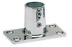 Base inox diritta quadra 22 mm 