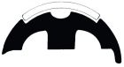 Base per profilo 44.480.30 PVC bianco