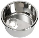 Lavello inox tondo 330 x 180 mm