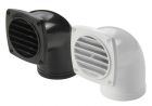 Presa daria ABS con collare 90° mm 92 x 92 bianca