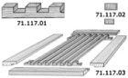 Listello rettangolare teak T039 