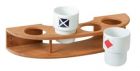 Portabicchiere teak a parete 4 posti