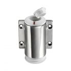 Basetta a parete inox cappuccio bianco 3 contatti