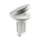 Basetta bianca incasso cappuccio inox 3 contatti