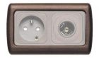 Cornice doppia marrone 