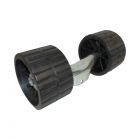 Staffa con rulli oscillanti neri 