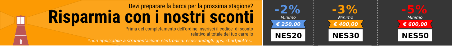 Promozione accessori nautici codici di sconto per volume di spesa